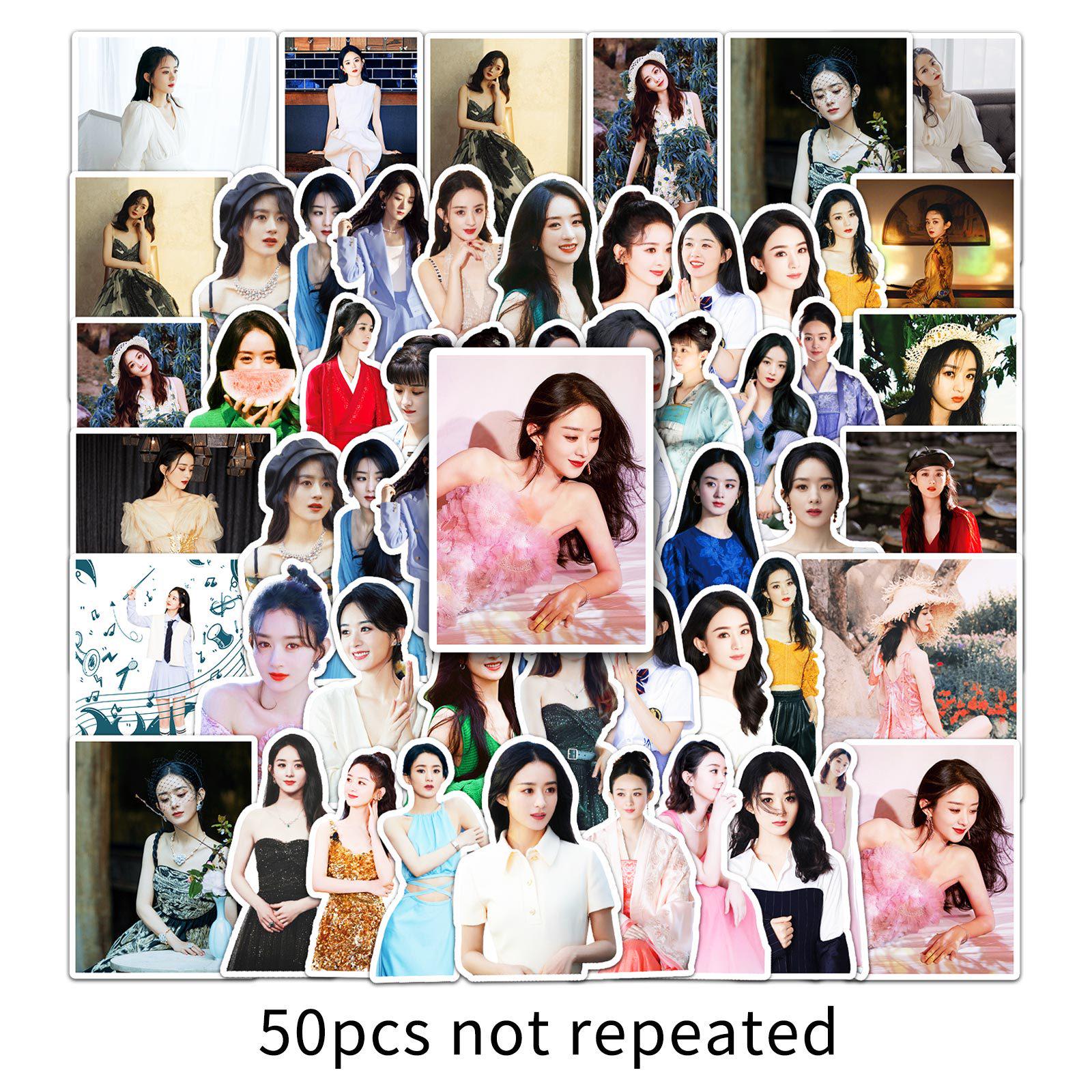 50 Zhao Liying Actor Stickers - Movable Notebook Stationery for Suitcases