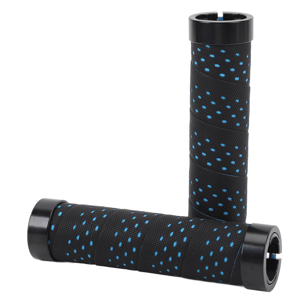 2 Satz Fahrradlenkergriff-Set Rutschfest Doppelte Klemmung PU Bequemes Fahrradlenkergriff-Set 22,2 mm