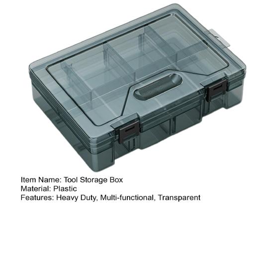 Workbench Tool Storage Box 6/8/10/18/21 Grids Heavy Duty Hardware Screw Bolts Small Parts Organizer Container with Removable Partition