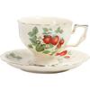 1ks porcelánová súprava šálok s podšálkou s jahodovým vzorom, 250 ml voňavá šálka na čaj Keramické čajové súpravy