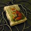 Fox Leather Journal: Large 200 Page Grimoire, Blank Book of Shadows
