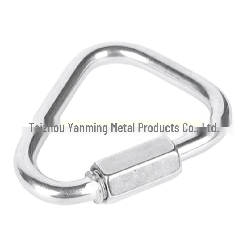 304/316 Stainless Steel Triangle Quick Link Lock Carabiner Buckle