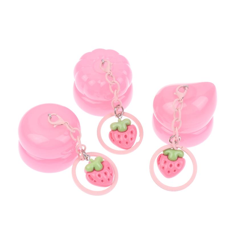 1 Stück 5G Mini Leere Plastik Lippenmasken Tiegel mit Schlüsselanhänger Anhänger Lippenbalsam Dosen Creme Lippenbalsam Behälter Lippenstift Make-up Behälter
