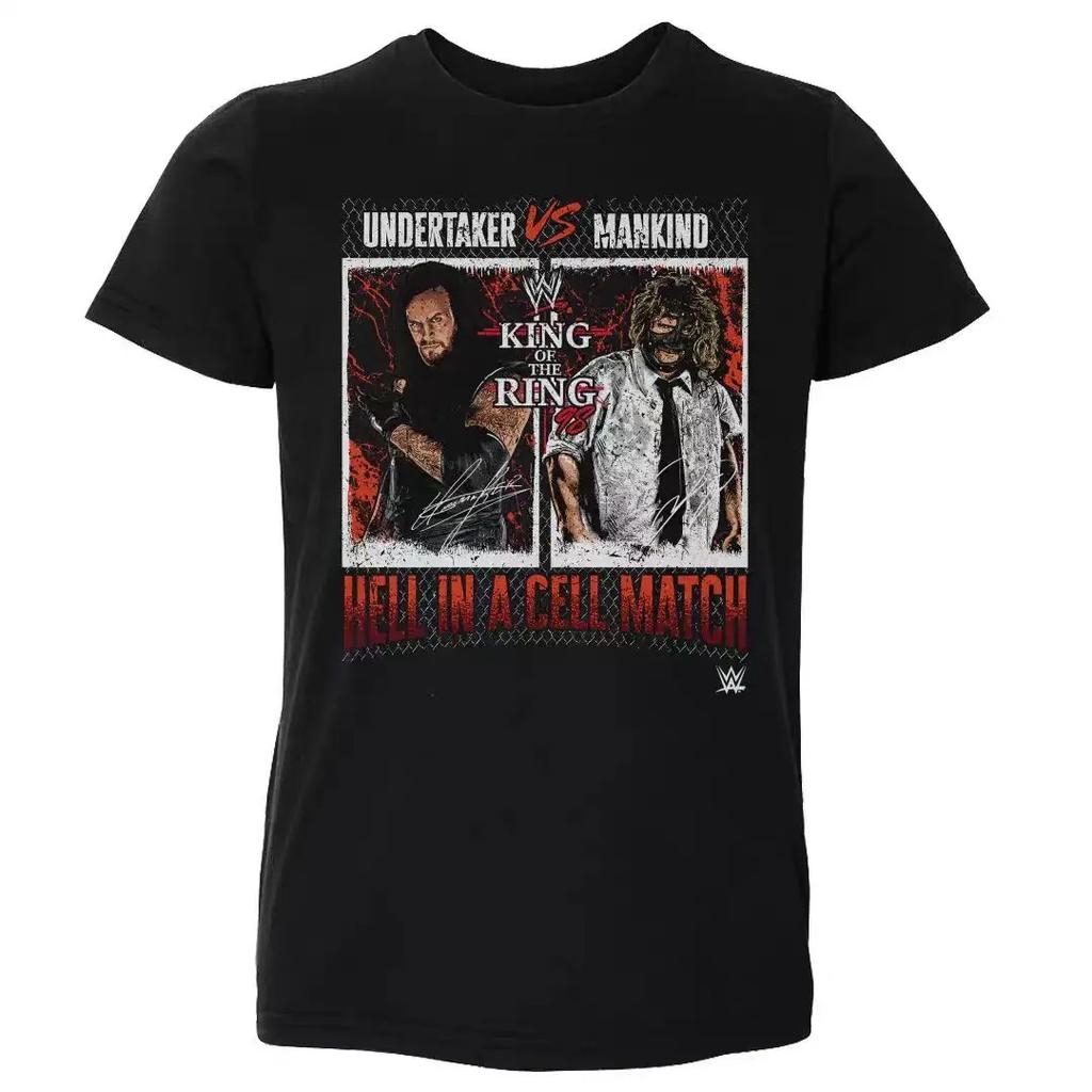 Erkek Kadın Kısa Kollu Moda WrestleMania Baskılı WWE Tişörtleri Yaz Yüksek Kaliteli Pamuklu Tişörtler