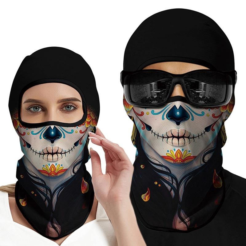 Summer Sunscreen Headgear For Men And Women Outdoor Motorcycle Riding Helmet Lining Headgear Fishing Funny Face Gini Face Mask