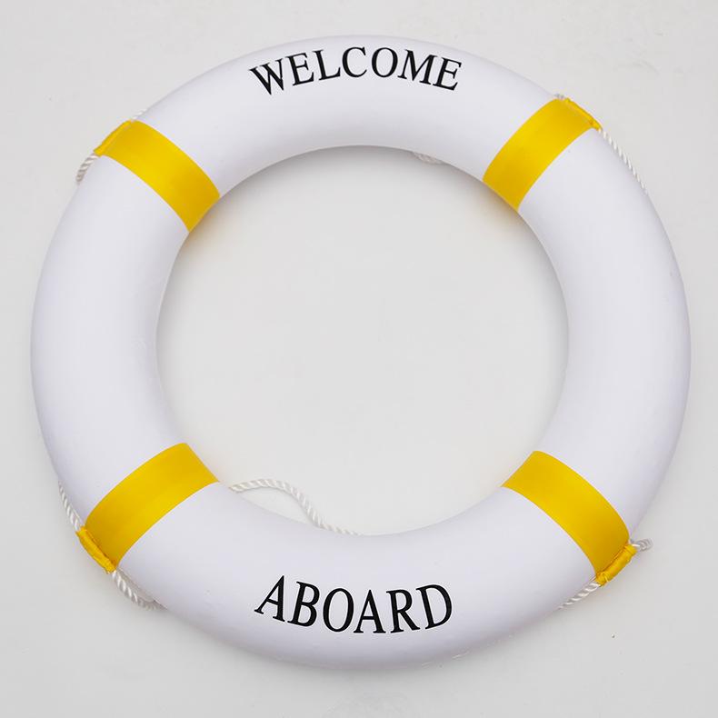 Colorful Mediterranean Thickened Foam Lifebuoy with Cloth Wrap for Adults & Children Small жёлтый