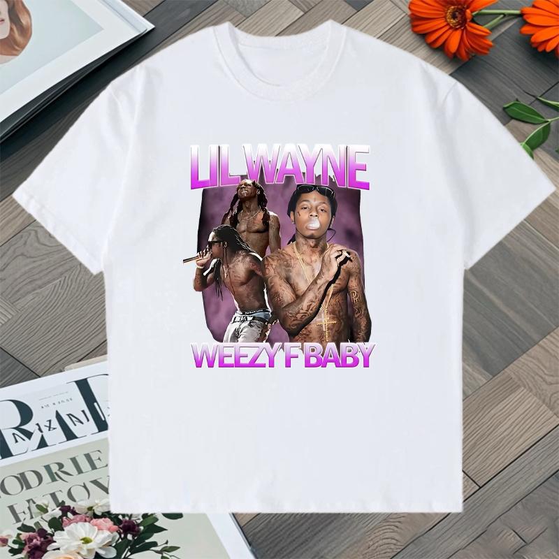 Hot Sale Rapper Lil Wayne Weezy F Baby Graphic T Shirt Print 100 Cotton Unisex Women Short Sleeve Tshirts Gothic Unisex Clothing