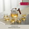 Thickened Glass Teapot Set with High-Temperature Resistant Infuser for Flower Tea