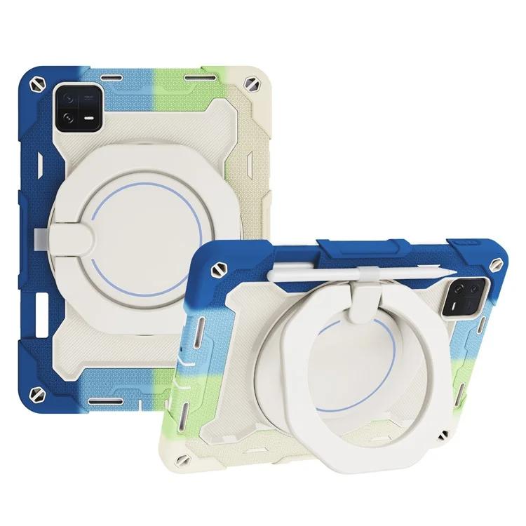 

Для Xiaomi Pad 6 ПК + силиконовый защитный чехол Поворотная подставка на 360 градусов Противоударный чехол для планшета