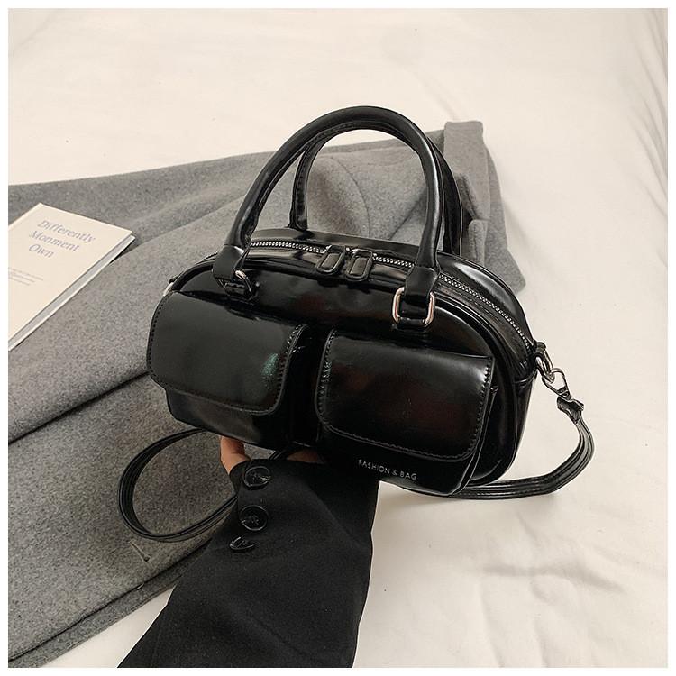 Brown Trendy Pu Bowling Bag For Women Versatile Crossbody Purse Perfect For Use Everyday