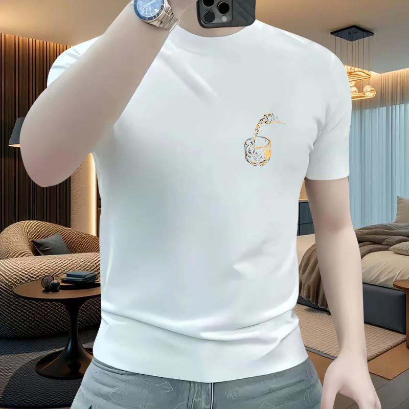 Men s 2026 Summer Loose Fit Cotton T-Shirt - Short Sleeve, Round Neck, Trendy & Versatile 2XL