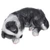 Dog Ornament Textured Exquisite Vivid Real Cute Dog Statue for Garden Lawn Desk Decoration