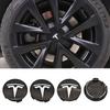 4pcs 56mm ABS Black White Model 3 Wheel Center Caps for Tesla Original Hub Caps Model 3 Model Y Model S X Auto Accessories