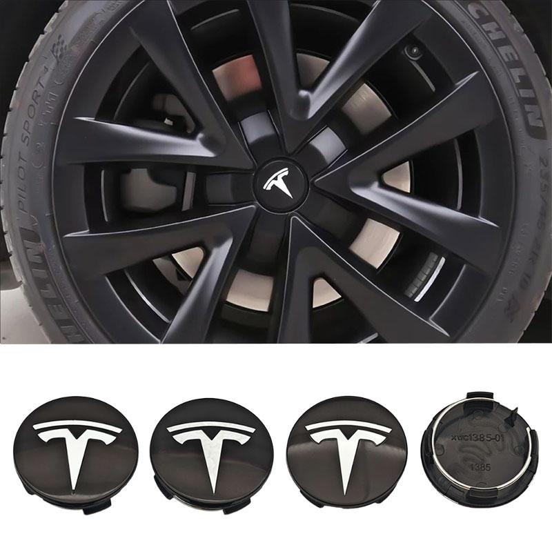 ANC1 4pcs 56mm ABS Black White Tesla Model 3 Wheel Center Caps for Tesla Original Hub Caps Model 3 Model Y Model S X Auto Accessories