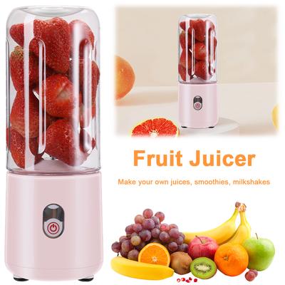 500ml Portable Juicer Cup USB Powered Portable Blender 120W Mini Juice Blender Cup Automatic Small Electric Juicer
