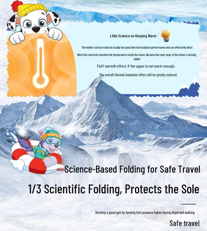Paw Patrol Kids' Non-Slip Winter Shoes - Versatile, Dirt-Resistant, Thickened for Boys & Girls