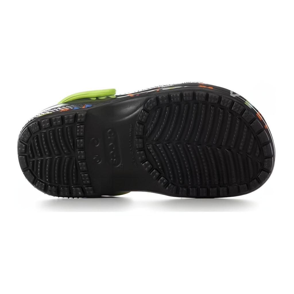 Crocs Non-Slip Durable Kids Sandals Kids Sandals Black Green 208309-001
