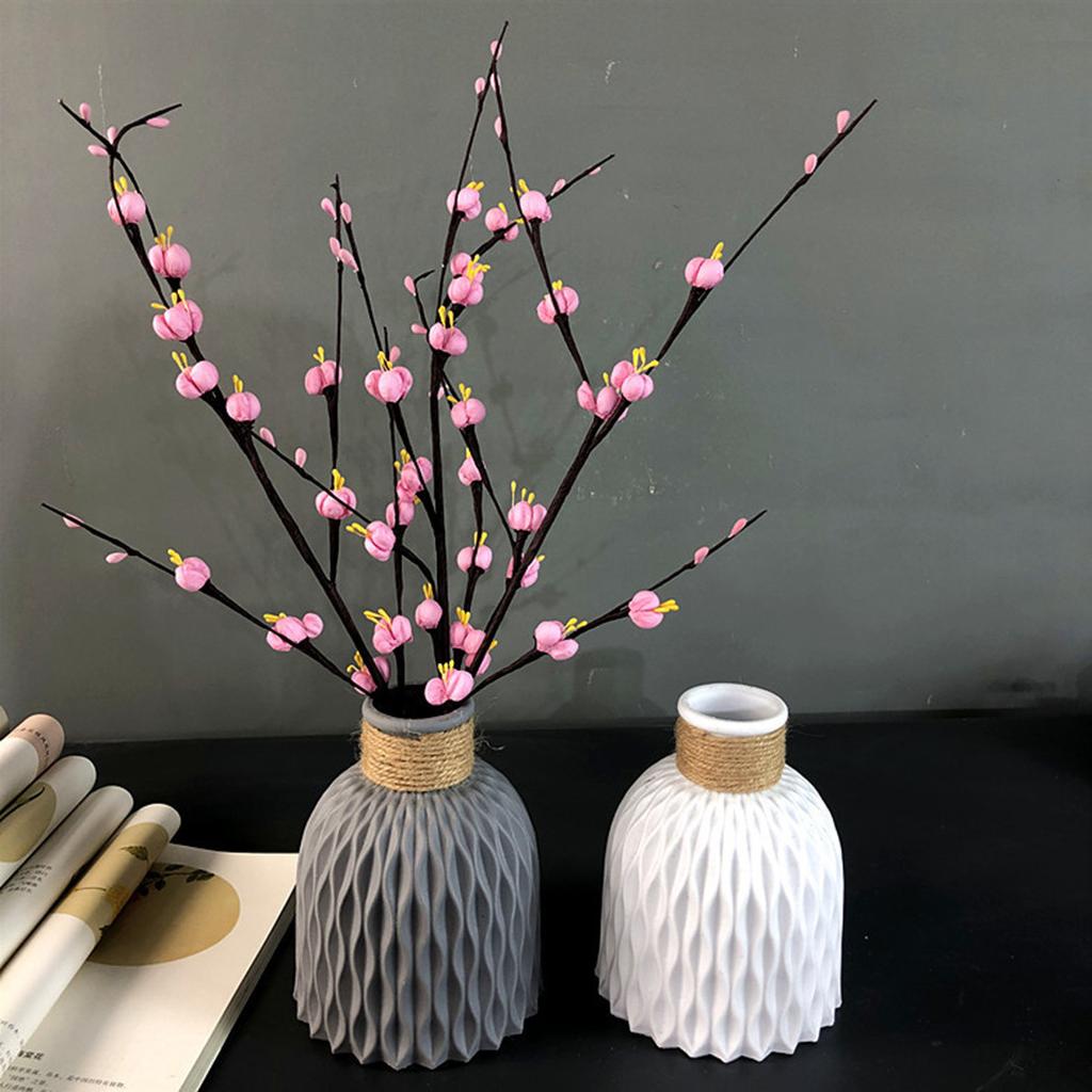 Plastic Flower Vase with Modern European Anticeramic Look for Flower Arrangement on Desk Bedroom Dining Table and Wedding