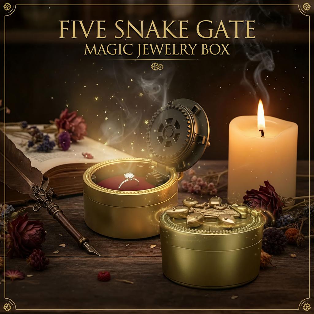 Valentinstagsgeschenk Mechanische Mystery Box Romantische Überraschung Schmuckkästchen Zahnradgetriebene Kinetische Ringbox Geheimes Medaillon-Tresor