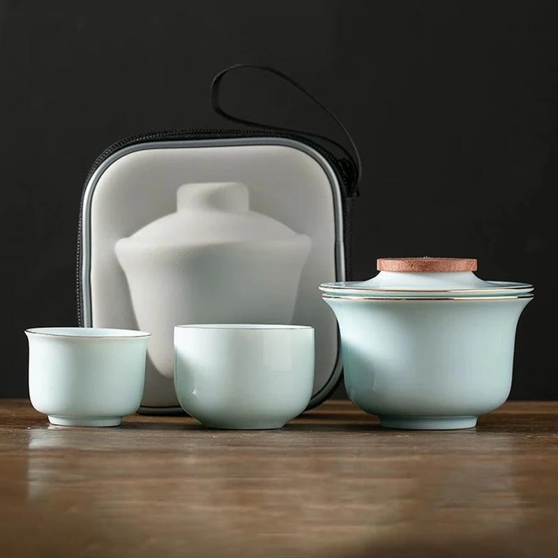 Portable Ceramic Travel Tea Set