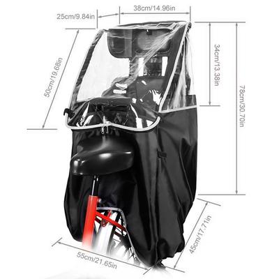 Children Bicycle Raincoat Transparent Rain Protection Bike Back Seats Rain Coat Bicycle Rainproof Cover Home Supplies