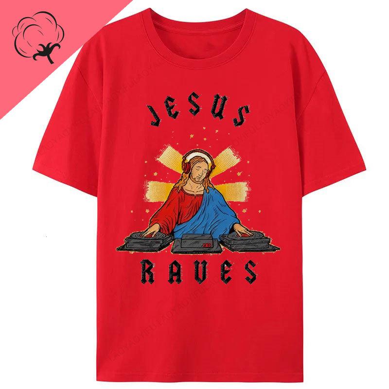 

DJ Jesus Raves T Shirt Unisex Adult Unisexs Womens Gift Cool Music Fashion Top Cotton Oneck Classic Vintage Clothes Retro Tee S