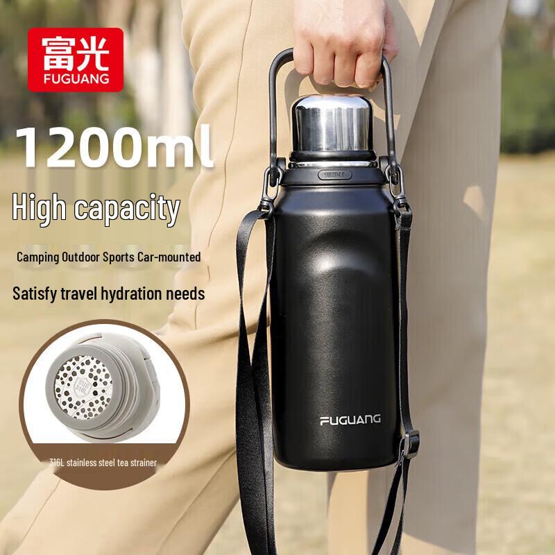 FUGUANG 316L Термобутылка с большим объемом и ситечком для чая