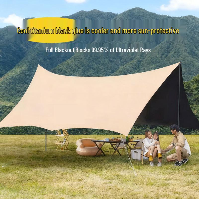 Vinyl Outdoor Canopy Tent: Rainproof and Windproof Camping Picnic Sunshade
