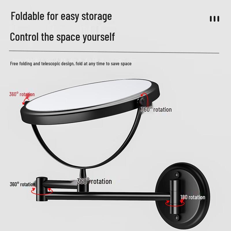 8-Inch Double-Sided Wall-Mounted Makeup Mirror