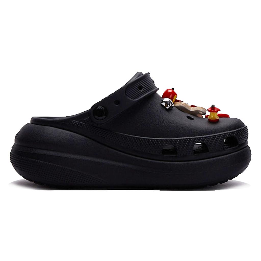 Crocs Crush Clog Bubble Jellyfish Appleland EVA Sweet and Cool Personality Hole Shoes Unisex Black and Red
