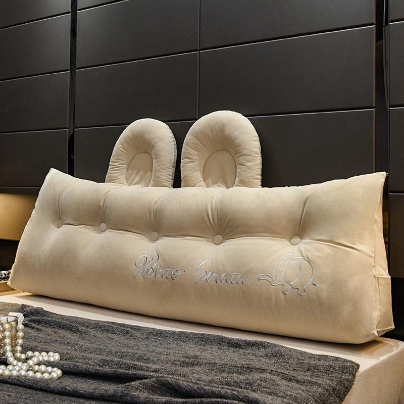 Bedside cushion triangle pillow princess big backrest ins pillow girl heart tatami 150x50cm