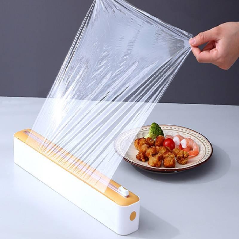 Kitchen Wrap Food Holder Wrap Dispenser Cling Film Dispenser Tin Foil Cutter