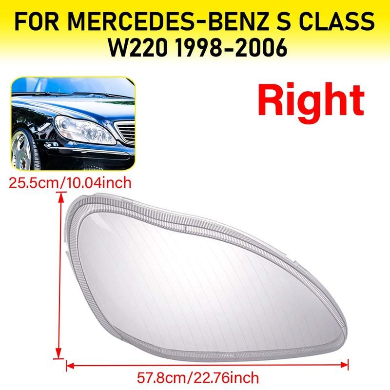 1/2PCS Car Headlight Car Cover, For Mercedes-Benz W220 1998-2006 S-Class Headlight Shell Mercedes-Benz S600 S500 S350 Lampshade