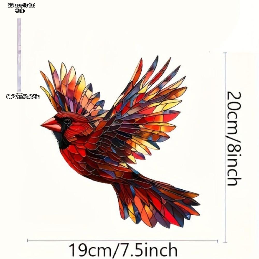 Colorful Cardinals Sun Catcher Acrylic Ornamen Sign, Nurseries, Vintage Home Decor Wall for Bar Kitchen, Restaurant Shop Wall Decor, Farmhouse Lake Li