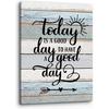 PHAMTE Home Today Is a Good Day To Have a Good Day pirational Quotes Wall Art, Rustic Farmhouse Motivational Saying Print Framed Canvas Painting