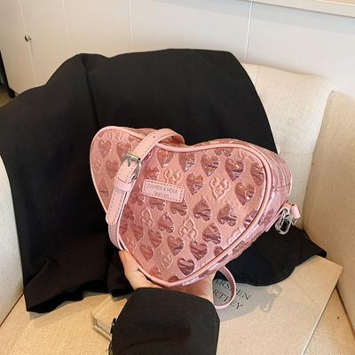 Unique Niche Design Heart-shaped Bag for Women's  New Summer Versatile Crossbody Bag Exquisite Super Hot Peach Heart Bag