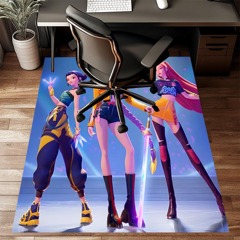 1pc KPop Demon Hunters4 Design Printed Area Rug Carpet for Bedroom Living Room Home Decor Rugs Mat Non Slip Mat Rug for Bedside