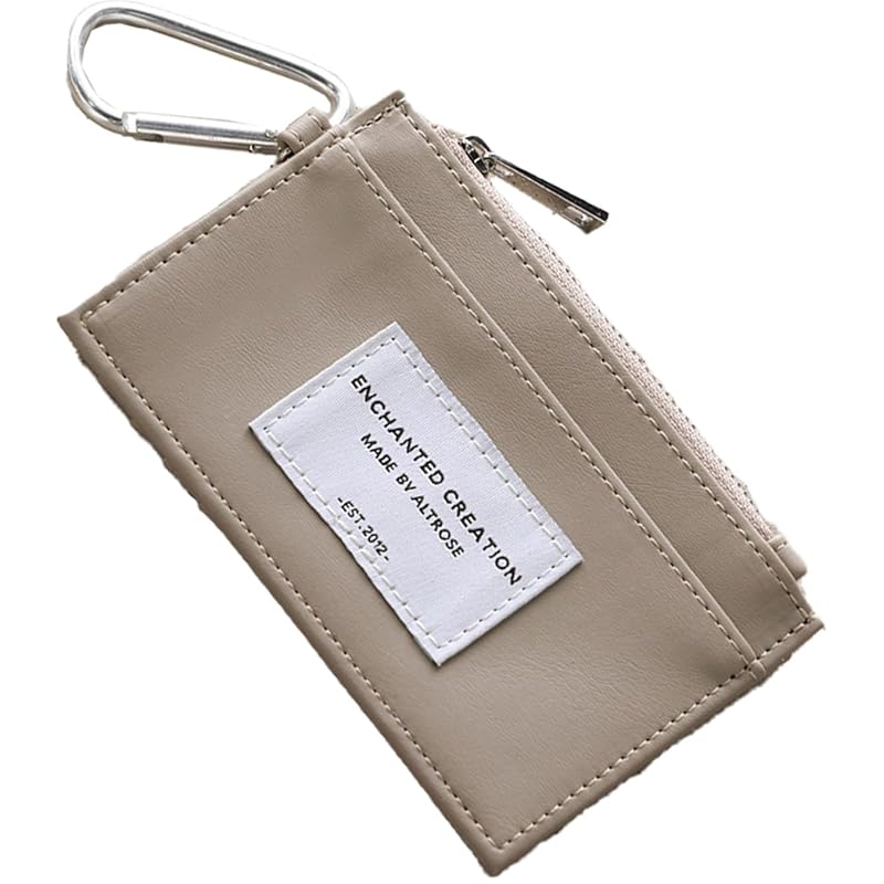 

[Alto Rose] gray fragment case thin wallet ladies bill bifold With coin purse Synthetic leather fragment card case IC card pass case regular coin case