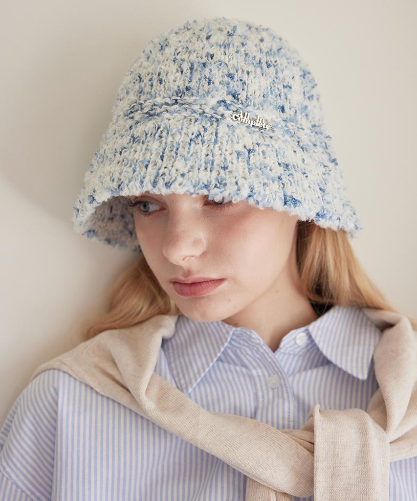 Olinkeompeulliteu Butterfly Bucket Hat (Denim Blue)
