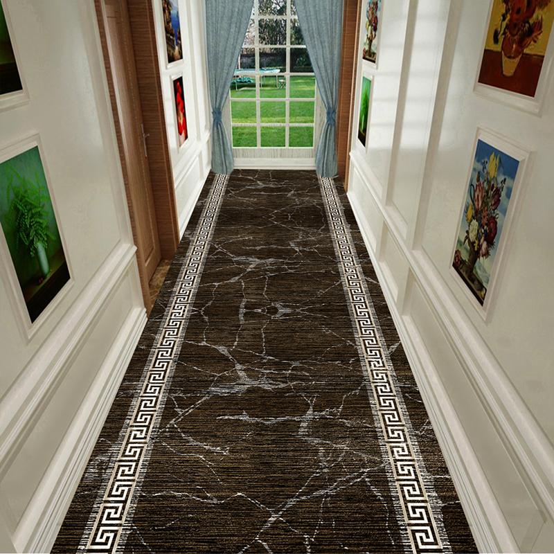 

Роскошный ковер в европейском стиле для длинного коридора, украшение дома, коврик-дорожка для холла, ковры для прохода, коврик для лестничного пролета в отеле, нескользящий, моющийся 160*200cm