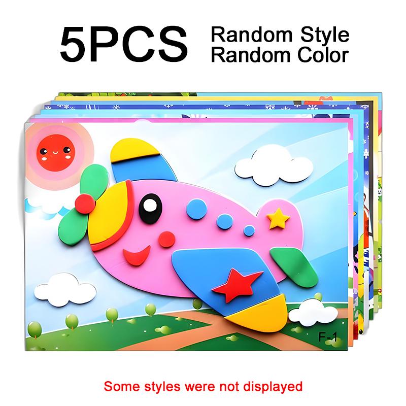

5/10/20PCS 3D EVA Foam Sticker Set Self Adhesive Random Mixed Cartoon Animal Vehicle Style Handmade Artclass Prop Stationery ZYF