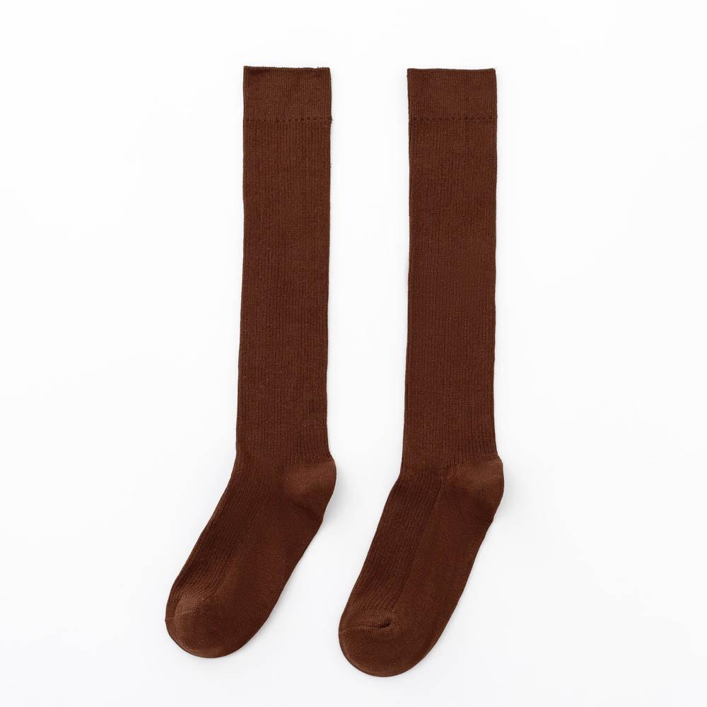 Doppelnadel Feine Vertikale Lange Socken, Knielange Socken, Trendige Mittelhohe Socken, Mittelhohe Unifarbene Hohe Socken