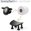 Sheep Toilet Roll Holder - Funny Toilet Paper Holder Free Standing Bathroom Set - 3D Printed Black Sheep Loo Roll Holder - Hilarious Tissue Paper