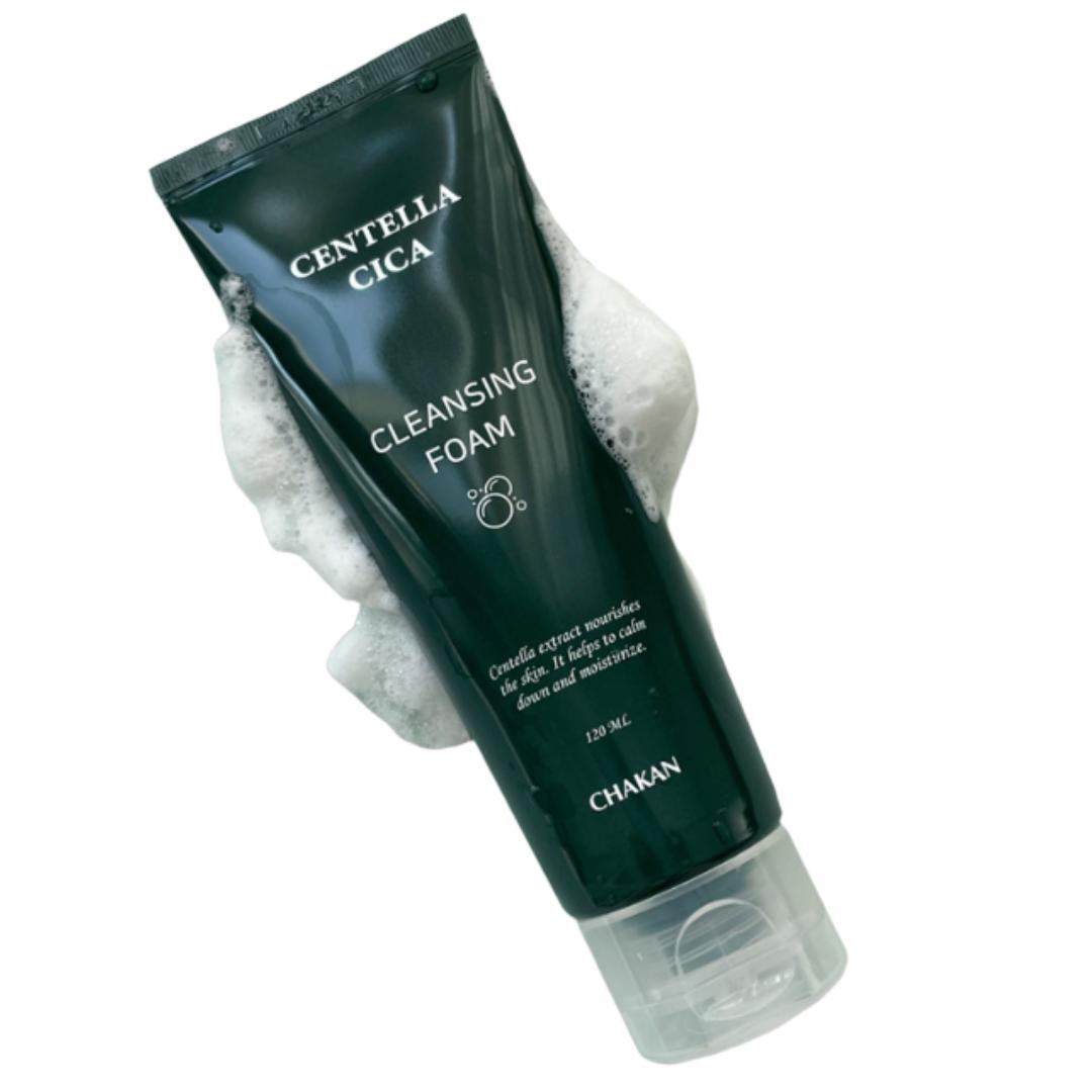 CHAKAN FACTORY Centella Cica Foam Cleanser Acne Soothing, Sebum Control & Gentle Exfoliating 120ml
