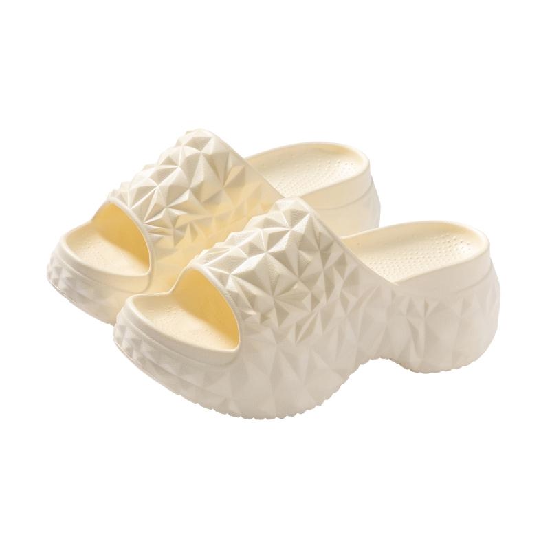7CM Women Summer High Heeled Slippers Ladies Indoor Non-slips Wedges Sandals Couples Thick Sole Outdoor Beach EVA Flip Flops