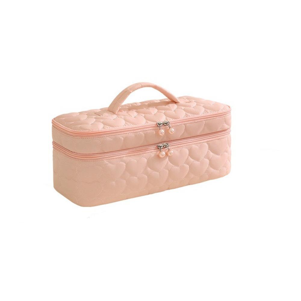 Handheld Double Layer Hair Dryer Bag Dust-proof Protective Curler Storage Bag Large Capacity with Zipper Hair Dryer Storage Bag