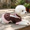 Autumn Winter Dog Dresses New Style Dog Clothes Luxury Retro Dot Pet Skirt Puppy Vest Chihuahua Bichon Dog Princess Dress Shirts