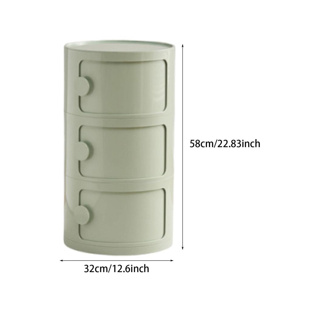 Accent Center Round NightStand Decor Furniture Storage Cabinet Bedside Table End for Farmhouse