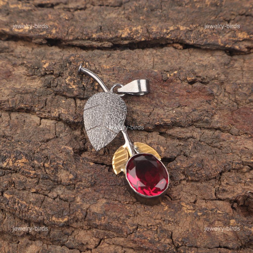 Oval Pink Rubellite Stone 925 Sterling Silver Trendy Mother Gift Pendant Jewelry PP-55-20