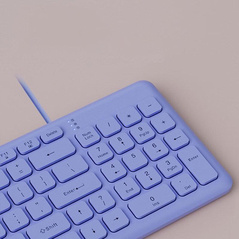 Qisha Enchanting Purple Wireless Keyboard and Mouse Set